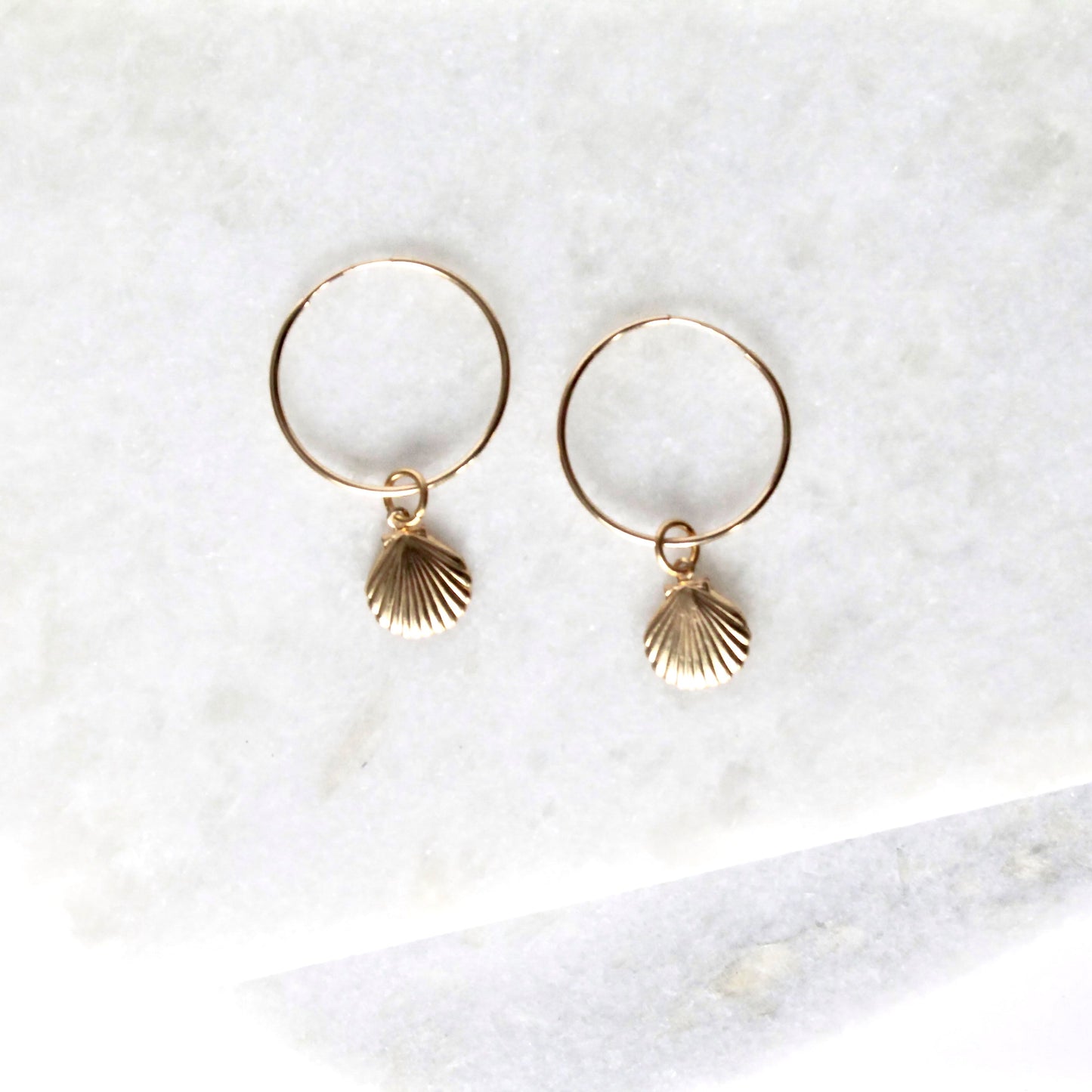 Keilani Seashell Hoops