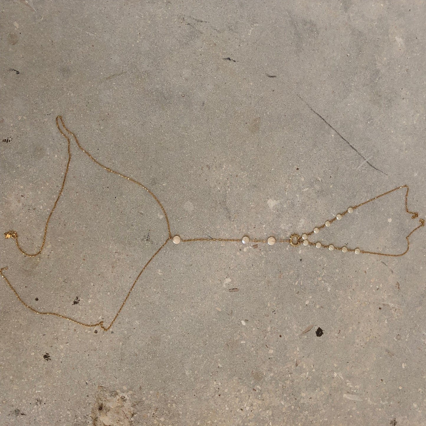 Stardust goldfill body chain