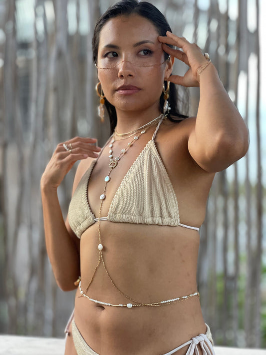 Stardust goldfill body chain