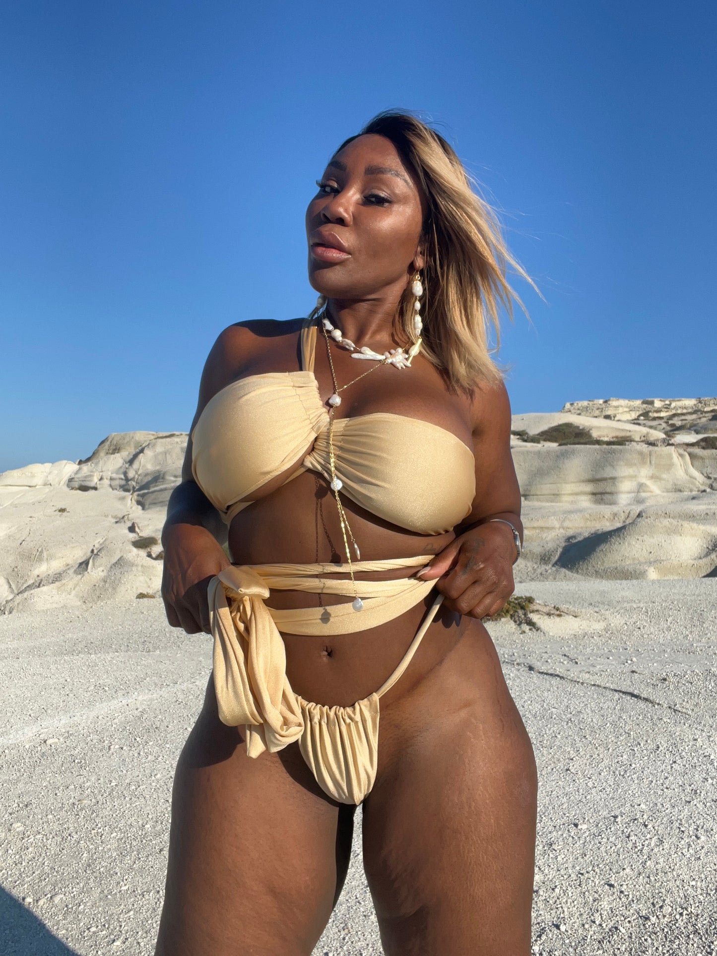 Ibiza NVR Basic Convertible Wrap Swimsuit (Gold)
