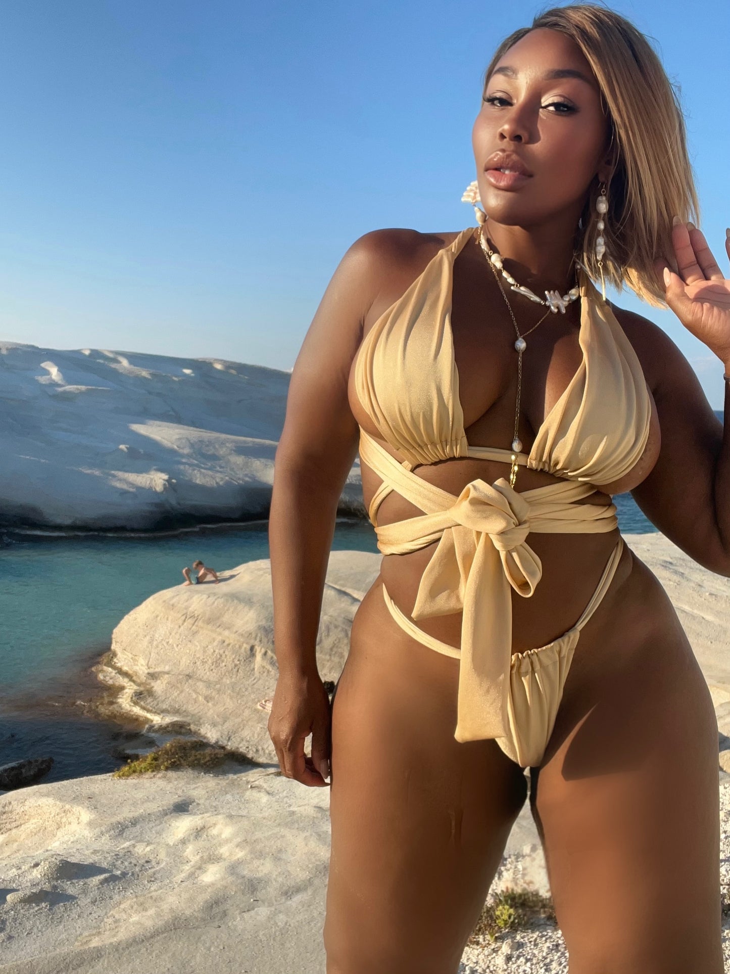 Ibiza NVR Basic Convertible Wrap Swimsuit (Gold)
