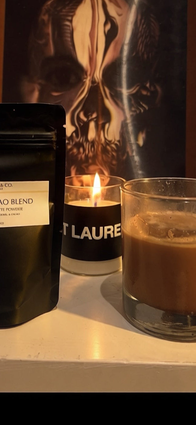 Reshi cacao blend superfood latte