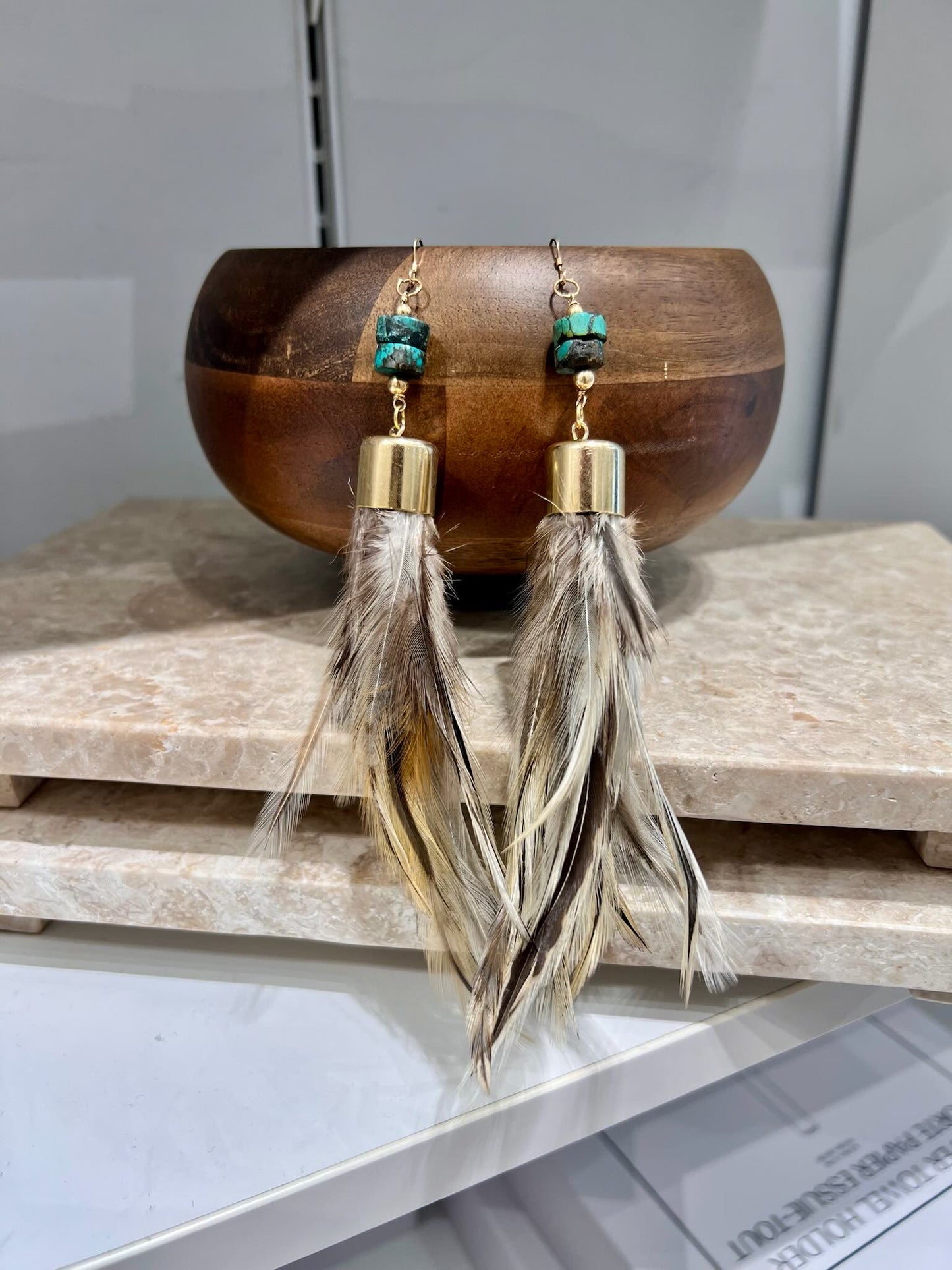 Sanaa Feather Drop Earrings