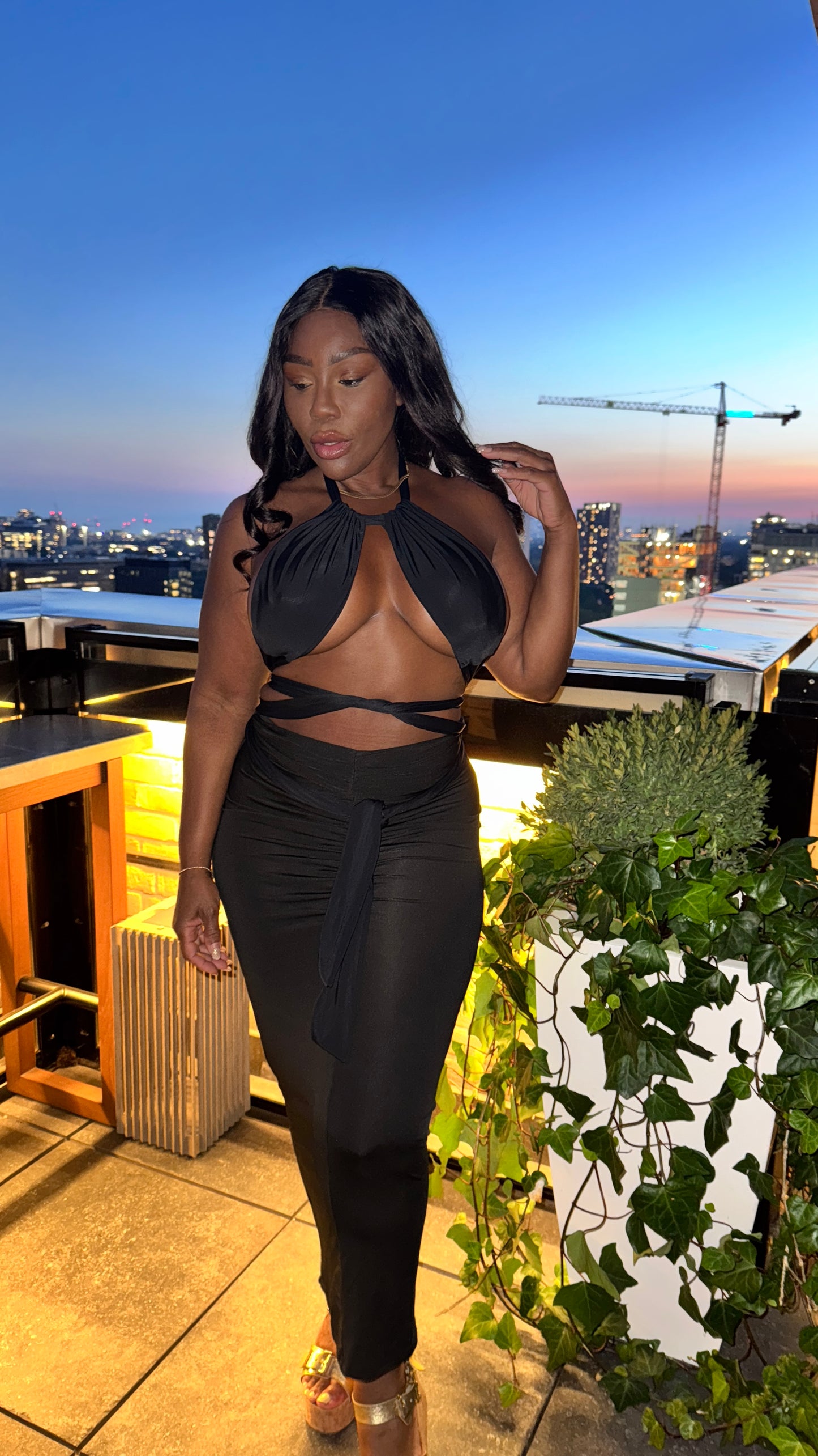 NVR Basic Convertible Wrap Swimsuit (Black)